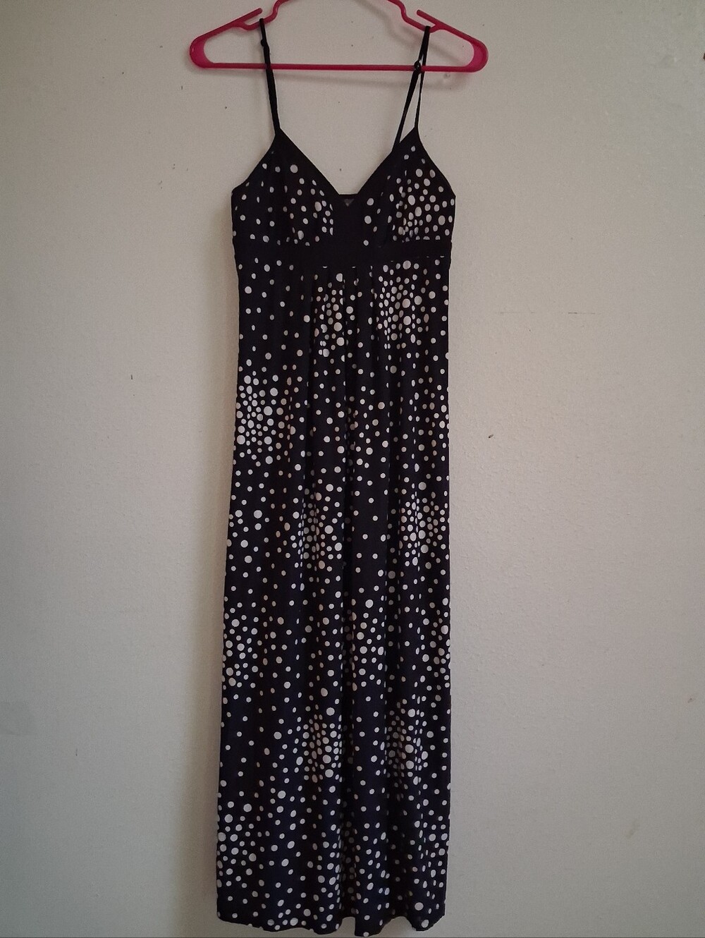 Apt. 9 Black & White Polka Dot Maxi Dress Size S